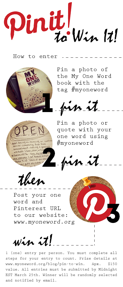 PinToWin My One Word March 2013